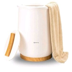 Keenray Bucket Towel Warmer Auto Shut Off Fits 2 Large Towels or Bathrobes White